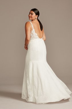 Layered Lace Petite Mermaid Wedding Dress David's Bridal Collection 7WG3988