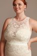 Plunge Illusion Chantilly Plus Size Wedding Dress Melissa Sweet 8MS251214