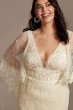 Lace Plus Size Wedding Dress with Trimmed Capelet Melissa Sweet 8MS251224