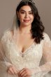 Long Sleeve Chantilly Lace Plus Size Wedding Dress Melissa Sweet 8MS251227