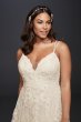 Plus Size A-Line Wedding Dress with Double Straps Melissa Sweet 8NTMS251177