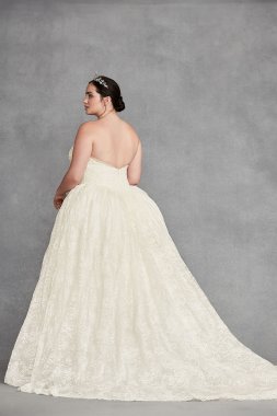 White by Vera Wang Corded Plus Size Wedding Dress White by Vera Wang 8VW351372