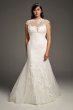 Chantilly Lace Plus Size Trumpet Wedding Dress White by Vera Wang 8VW351427