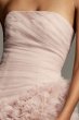 Tulle Plus Size Mini Dress with 3D Floral Skirt White by Vera Wang 8VW351479