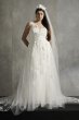 White by Vera Wang Plus Size Punched Wedding Dress White by Vera Wang 8VW351501