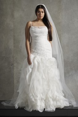 White by Vera Wang Flange Plus Size Wedding Dress White by Vera Wang 8VW351506