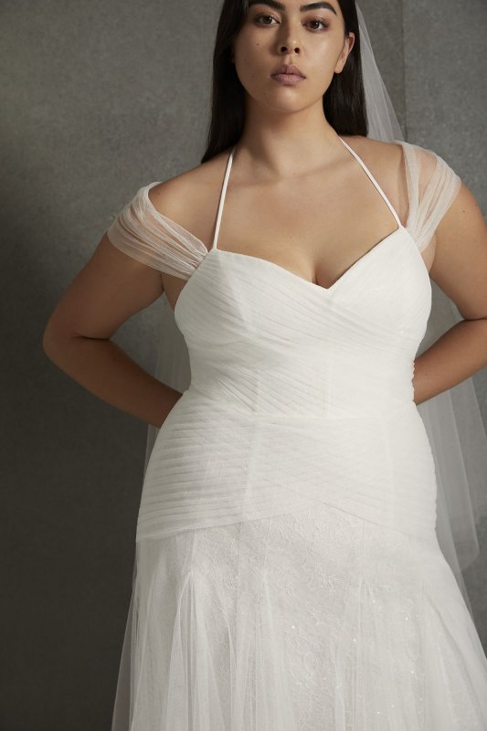 White by Vera Wang Halter Plus Size Wedding Dress White by Vera Wang 8VW351510