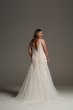 White by Vera Wang Plunging Tulle Plus Overdress White by Vera Wang 8VW351563