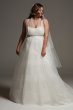 White by Vera Wang Tiered Halter Plus Overdress White by Vera Wang 8VW351565