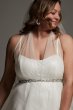 White by Vera Wang Tiered Halter Plus Overdress White by Vera Wang 8VW351565