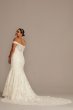 Beaded Lace Mermaid Plus Size Wedding Dress Oleg Cassini 8XTCWG808