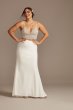 Crepe Sweep Train Plus Size Wedding Separate Skirt DB Studio 9DS150829