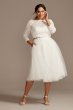 Lace 3/4 Sleeve Plus Size Wedding Separates Top DB Studio 9DS150847