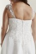 A-Line Plus Size Wedding Dress with Cap Sleeves David's Bridal Collection 9NTV9010