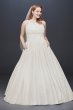 Taffeta Plus Size Ball Gown Wedding Dress David's Bridal Collection 9OP1279