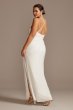 Ruched Skinny Strap Plus Size Dress with Lace Slit DB Studio 9SDWG0815