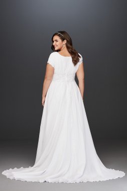 Plunge Illusion Chantilly Lace Wedding Dress Melissa Sweet MS251214