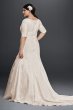 Plus Size Wedding Dress with Elbow Length Sleeves David's Bridal Collection 9SLYP3344