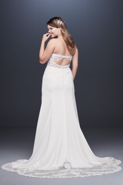 Lace High-Neck Halter Sheath Wedding Dress Melissa Sweet MS251192