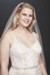 Lace Plus Size Wedding Dress with Crystal Belt Galina Signature 9SWG819