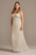 Deco Beaded Plus Size Lace Sheath Wedding Dress Galina Signature 9SWG829