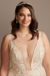 Bead Brocade Sequin Layer Plus Size Wedding Dress Galina Signature 9SWG836