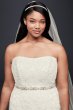 A-Line Beaded Tulle Plus Size Wedding Dress David's Bridal Collection 9V3469