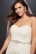 Lace Plus Size Wedding Dress with Scalloped Hem David's Bridal Collection 9V3680