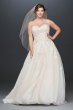 Embroidered Lace Applique Plus Size Wedding Dress David's Bridal Collection 9V3902