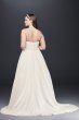 Chiffon Empire Waist Plus Size Wedding Dress David's Bridal Collection 9V9743