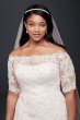 Jewel 3/4 Sleeve Plus Size Wedding Dress Jewel 9WG3734