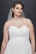 Tulle Plus Size Wedding Dress Lace Applique David's Bridal Collection 9WG3740