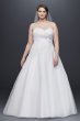 Tulle Plus Size Wedding Dress Lace Applique David's Bridal Collection 9WG3740