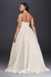 Plunging Lace Halter Plus Size Wedding Dress Galina 9WG3844