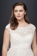 Illusion Lace and Chiffon Plus Size Wedding Dress David's Bridal Collection 9WG3851