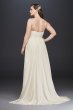 Ruched Bodice Chiffon Plus Size Wedding Dress David's Bridal Collection 9WG3856