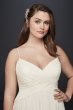 Ruched Bodice Chiffon Plus Size Wedding Dress David's Bridal Collection 9WG3856