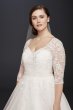 Tulle Plus Size Tea-Length Wedding Dress David's Bridal Collection 9WG3857