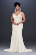 Crepe Embroidered Plus Size Mermaid Wedding Dress David's Bridal Collection 9WG3875