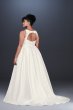 High-Neck Mikado Plus Size Ball Gown Wedding Dress David's Bridal Collection 9WG3879