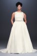 High-Neck Mikado Plus Size Ball Gown Wedding Dress David's Bridal Collection 9WG3879