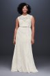 Allover Lace Plus Size Sheath Wedding Dress David's Bridal Collection 9WG3910