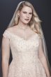 Off-the-Shoulder Applique Plus Size Wedding Dress David's Bridal Collection 9WG3940