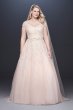 Off-the-Shoulder Applique Plus Size Wedding Dress David's Bridal Collection 9WG3940