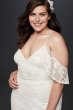 Ruffle Cold Shoulder Plus Size Wedding Dress Galina 9WG3954