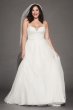 Gradient Glitter Tulle Plus Size Wedding Dress David's Bridal Collection 9WG3961