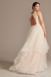 Floral and Tulle Layered Plus Size Wedding Dress David's Bridal Collection 9WG3975