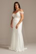 Floral Applique Bodice Plus Size Wedding Dress David's Bridal Collection 9WG3977