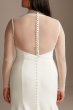 Illusion Sleeve High Neck Plus Size Wedding Dress David's Bridal Collection 9WG3991