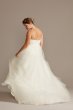 Spaghetti Pleated Tulle Plus Size Wedding Dress David's Bridal Collection 9WG3994